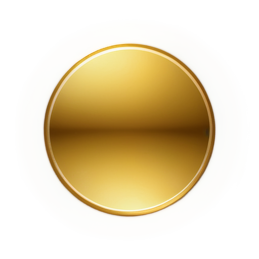 draw a circle with a diagonal at 45 to the horizon. color gold - icon | sticker