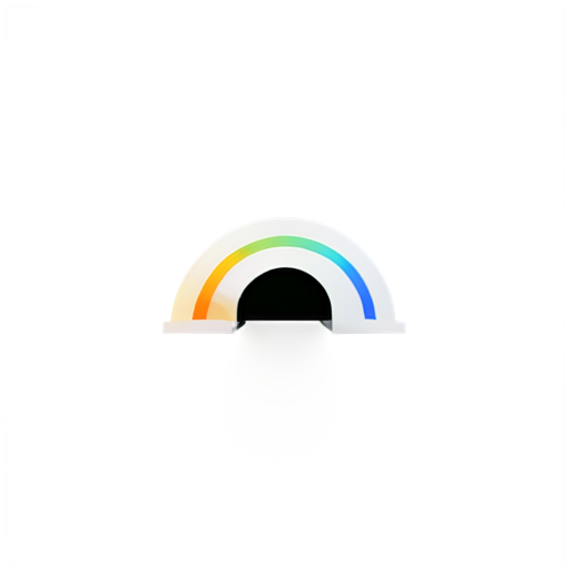 mountain tunnel,colorized,in the style of minimalistic, ios app logo - icon | sticker