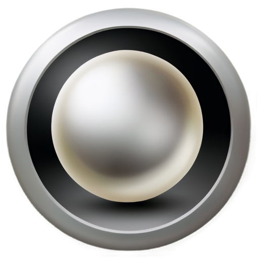 Create a pearl icon with a black background - icon | sticker