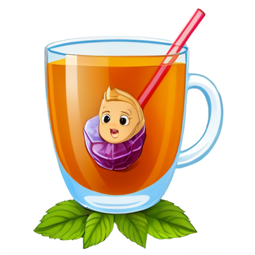 Yam-fruit tea with the addition of yam herbs and chav berries. - icon | sticker