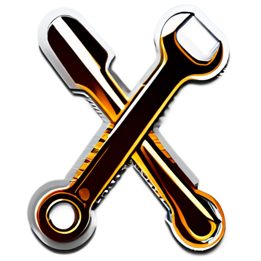 app logo, music, repair, spanner - icon | sticker