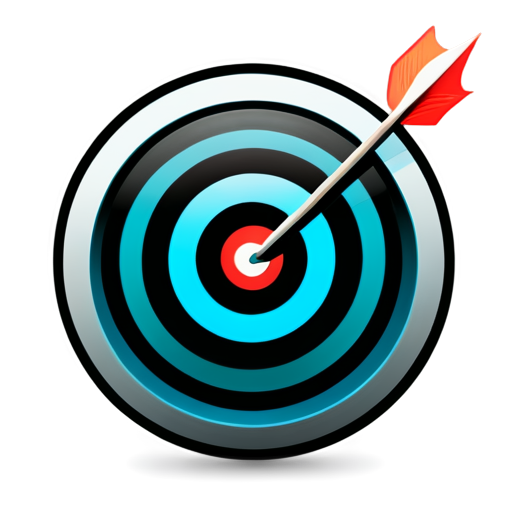 a vector logo design, main symbol:an arrow hit the bullseye,Moderate,clear background - icon | sticker