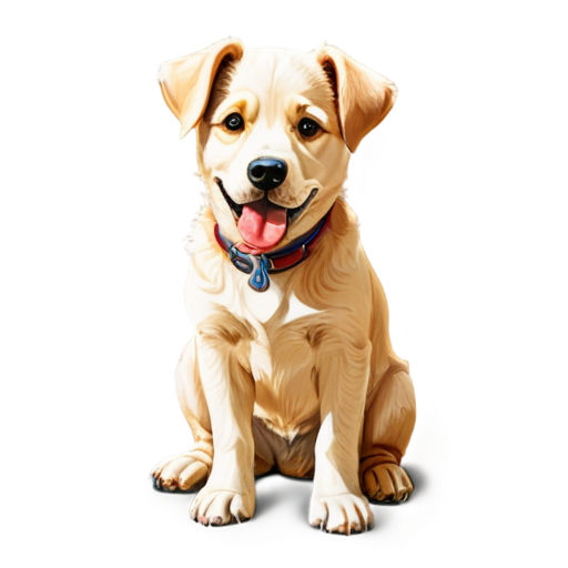 dog, cartoon - icon | sticker