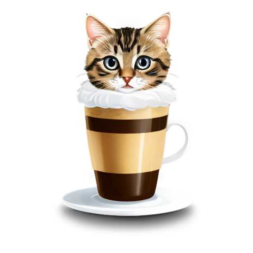 kitty coffee - icon | sticker