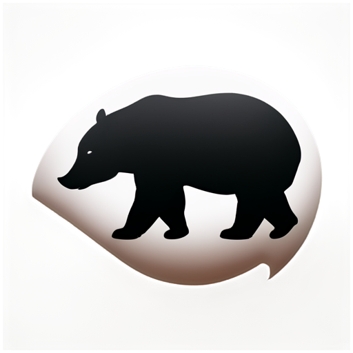 simple black icon for Age of Mammals, with another mammal white inside it - icon | sticker