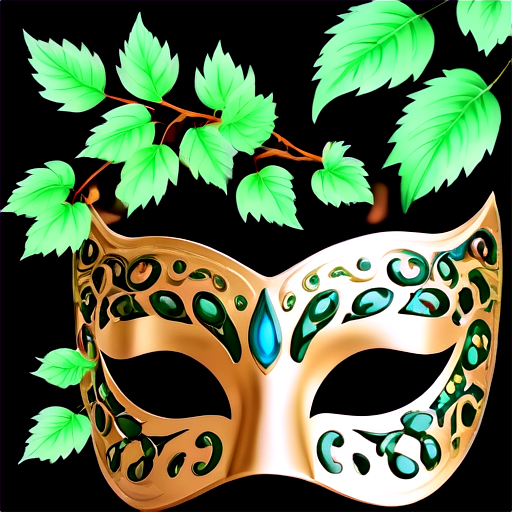 The image shows a leopard mask adorned with elements associated with Greece: grapevines and green leaves. The mask is designed in a stylized manner using vibrant colors, creating a festive and appealing impression. This image could serve as a logo for a Greek winery, symbolizing the wealth and diversity of the country's wine culture, as well as its natural beauty and fertility. - icon | sticker