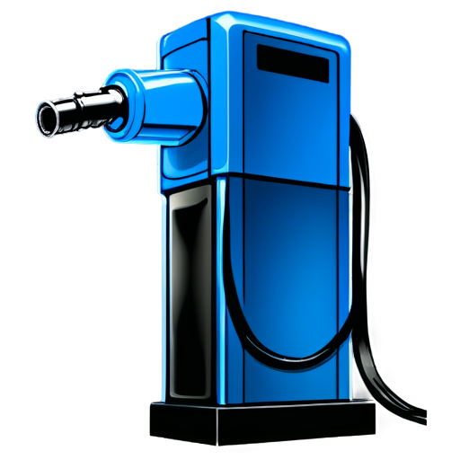 fuel pump in blue and light blue colors - icon | sticker