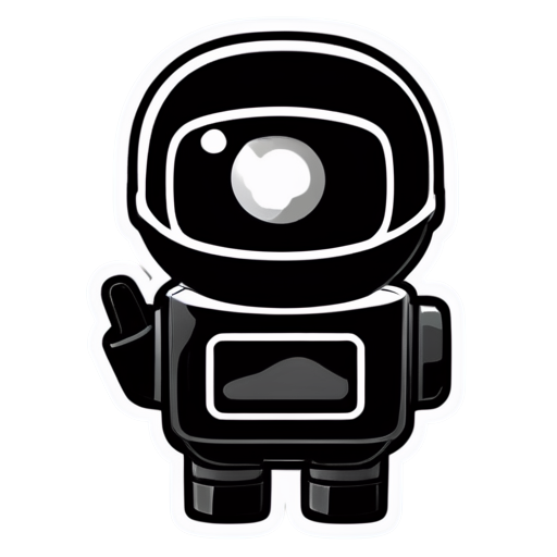 technical icon, black and white, Stereocamera - icon | sticker