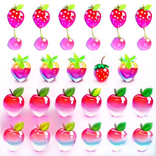 many different berries in pink - icon | sticker