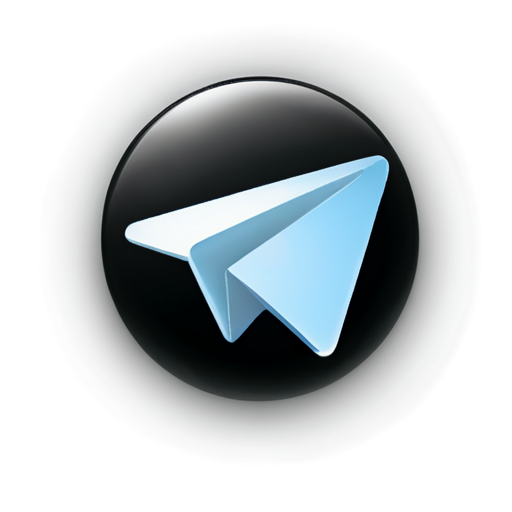 telegram logo on darkness - icon | sticker