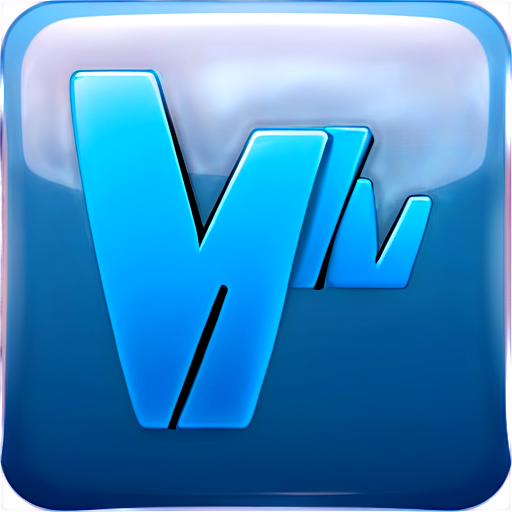 Webora named icon with sky blue colour, only include W Letter in the icon - icon | sticker