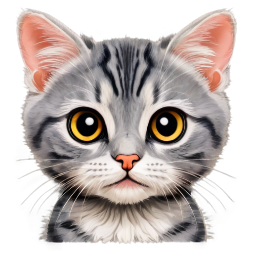 face of a cute cat - asking for something with big eyes, more big eyes - icon | sticker