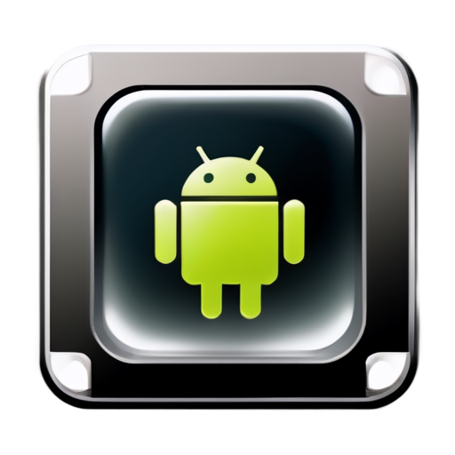 The icon should have a clean, modern style, without cartoonish elements. Include: Android icon - icon | sticker