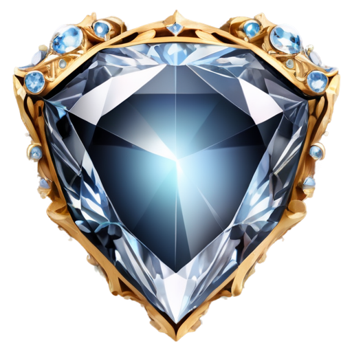 a single diamond inside a fantasy frame - icon | sticker