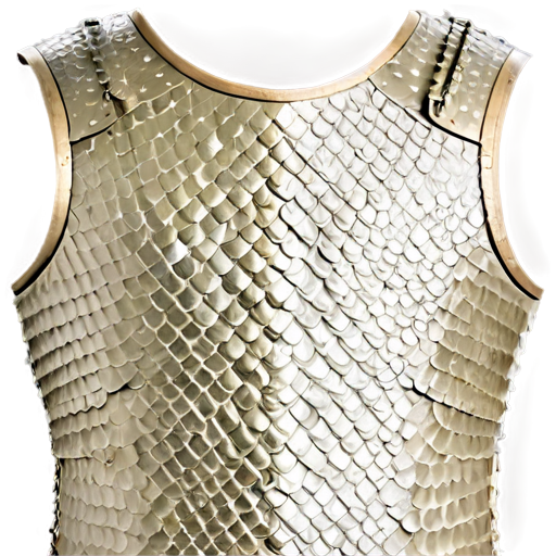 Medieval fantasy cuirass made of beige lizard scales, matte - icon | sticker