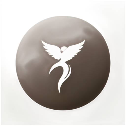 a thunder phoenix rising from coffee bean - icon | sticker