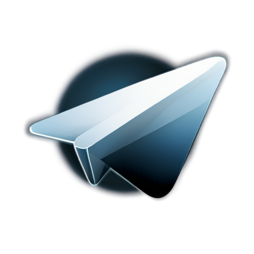 telegram logo in darkness - icon | sticker