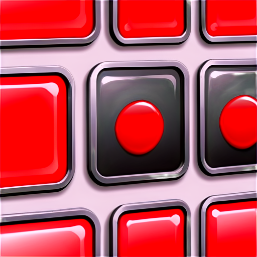 red, rectangular button, for a computer game - icon | sticker