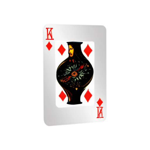 chingis khan with poker card - icon | sticker