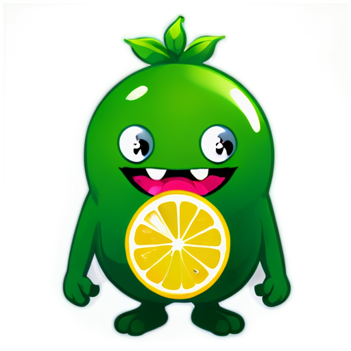 lemon juice monster - icon | sticker