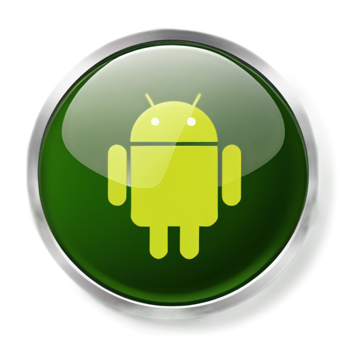 The icon should have a clean, modern style, without cartoonish elements. Include: Android icon - icon | sticker