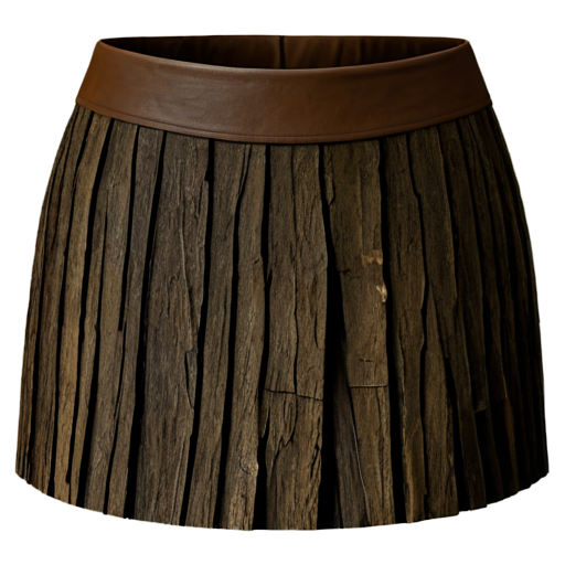 Simple mini skirt made of tree bark stripes - icon | sticker