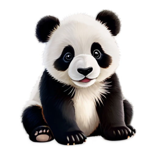 cute panda dog - icon | sticker