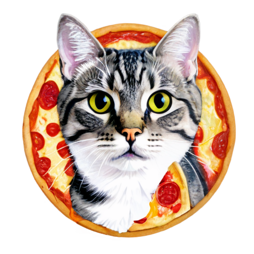 cat pizza - icon | sticker