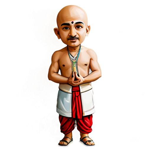 indian guru bald - icon | sticker