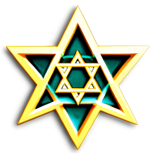 92/5 000 Characters Translate Star of David with a diamond in the center and laurel leaves on the sides. Below the logo, there is an inscription: Team 4 - icon | sticker