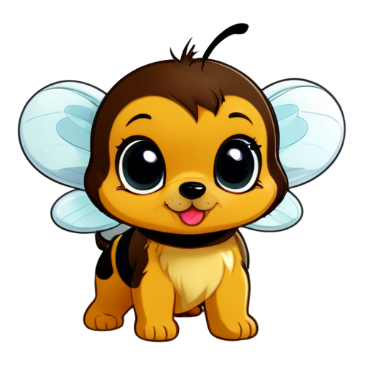 cute dog bee - icon | sticker