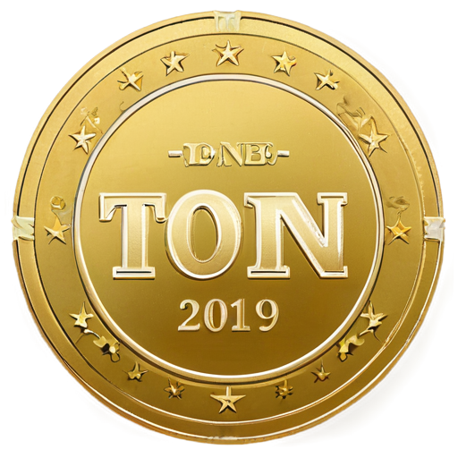 TON word gold coin - icon | sticker