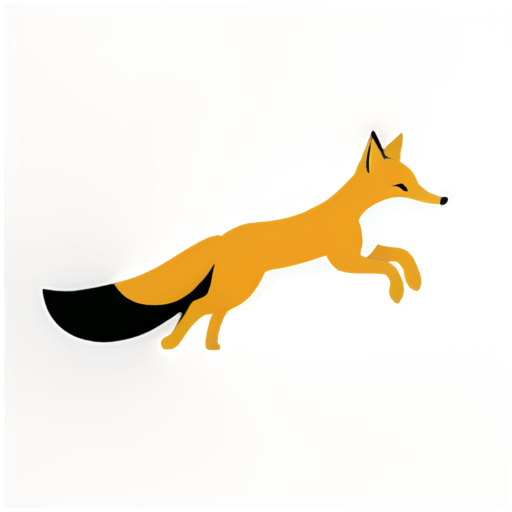 fox surfing - icon | sticker