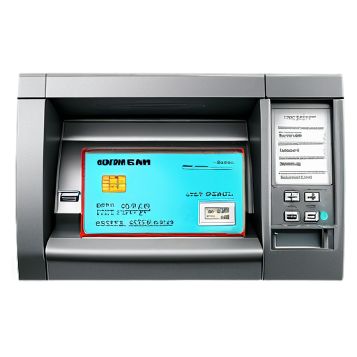 Cheque deposit on ATM machine - icon | sticker