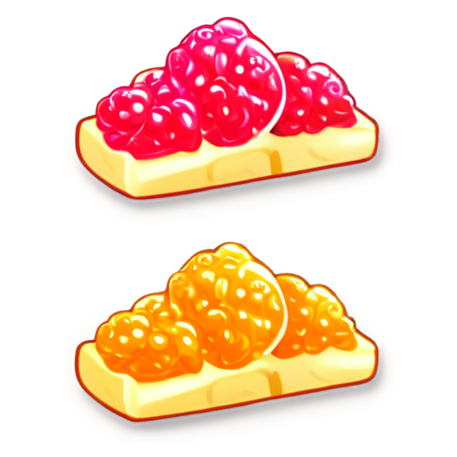 Yam berry slices baked to a crunchy texture. - icon | sticker