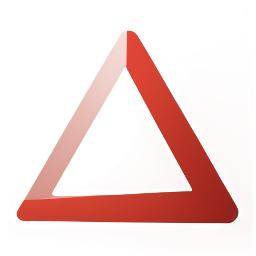 red triangle on dark background - icon | sticker