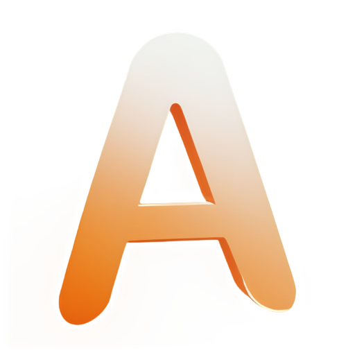 The artistic logo of capital letter A requires a striking introduction， orange or red color， Highly saturated colors - icon | sticker