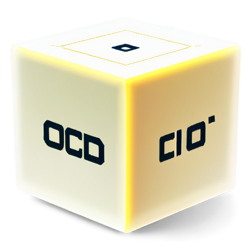 coding cube 3d - icon | sticker