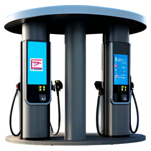 fuel station with self-service terminal - icon | sticker