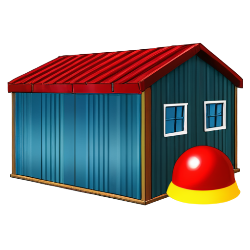 warehouse with a notification bell - icon | sticker