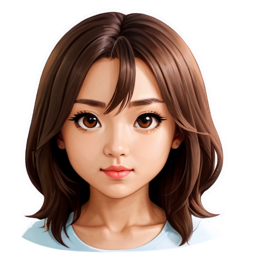 Generate a profile face of a character - icon | sticker