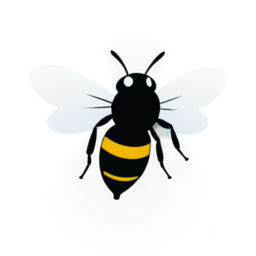 fly bee - icon | sticker