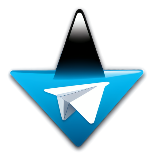 telegram logo on darkness - icon | sticker