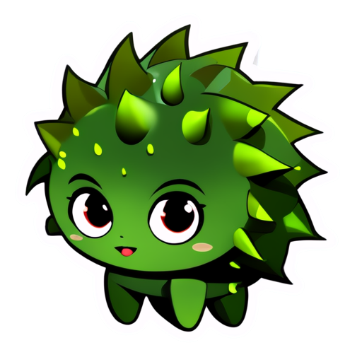 abstract style prickly agent - icon | sticker