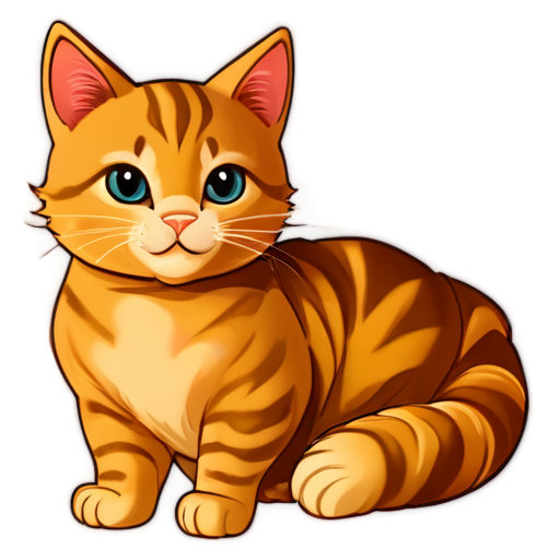 Croissant in the form of a cat - icon | sticker