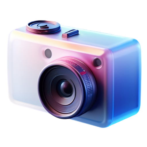 video camera 3d model - icon | sticker