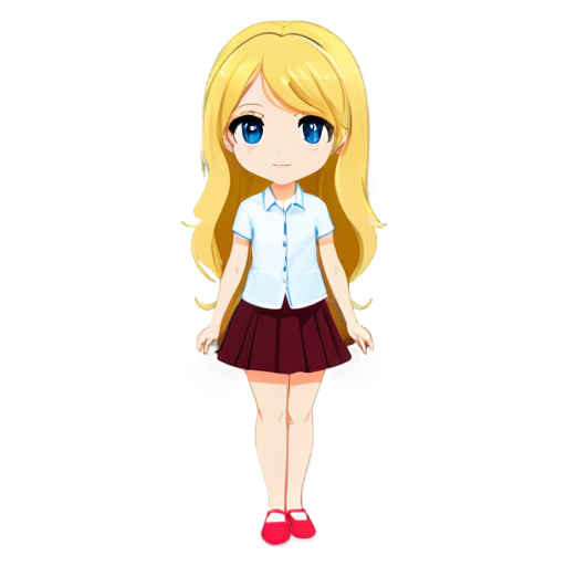 A full-length outfit for a tall, blue-eyed blonde in the following colors: honey, yellow, burgundy, pink, or leaf green. - icon | sticker