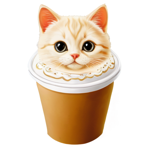 kitty latte - icon | sticker