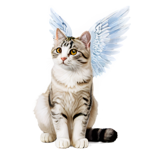 Cat with angel wings - icon | sticker