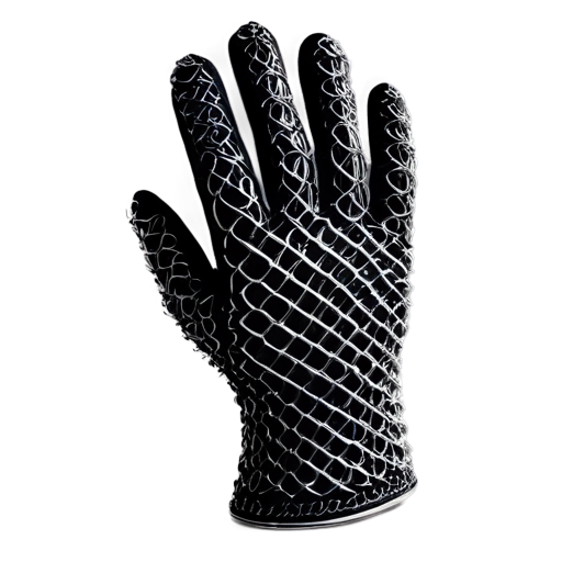 Medieval fantasy chainmail gloves, made of steel rings - icon | sticker